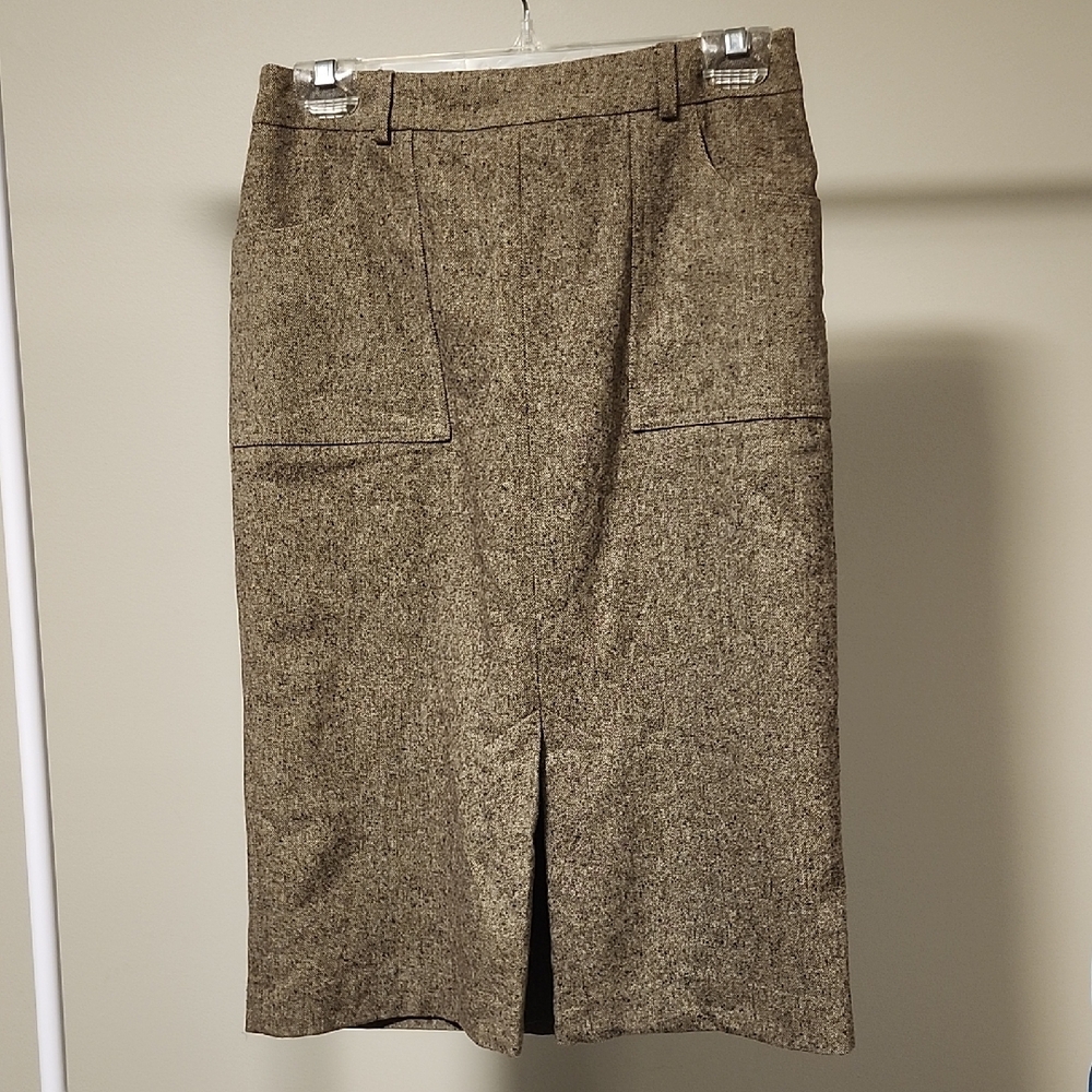 Vintage Wool Pierre Cardin Pencil Skirt Size 4 | Lined Career Office Workwear